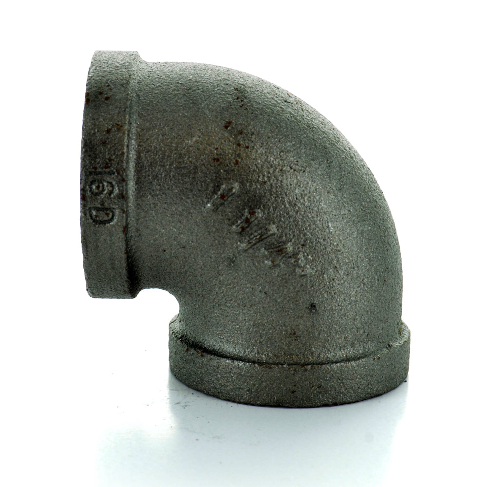 3" Schedule 40 Female NPT Black Welded Malleable Iron 90 Degree Elbow USA