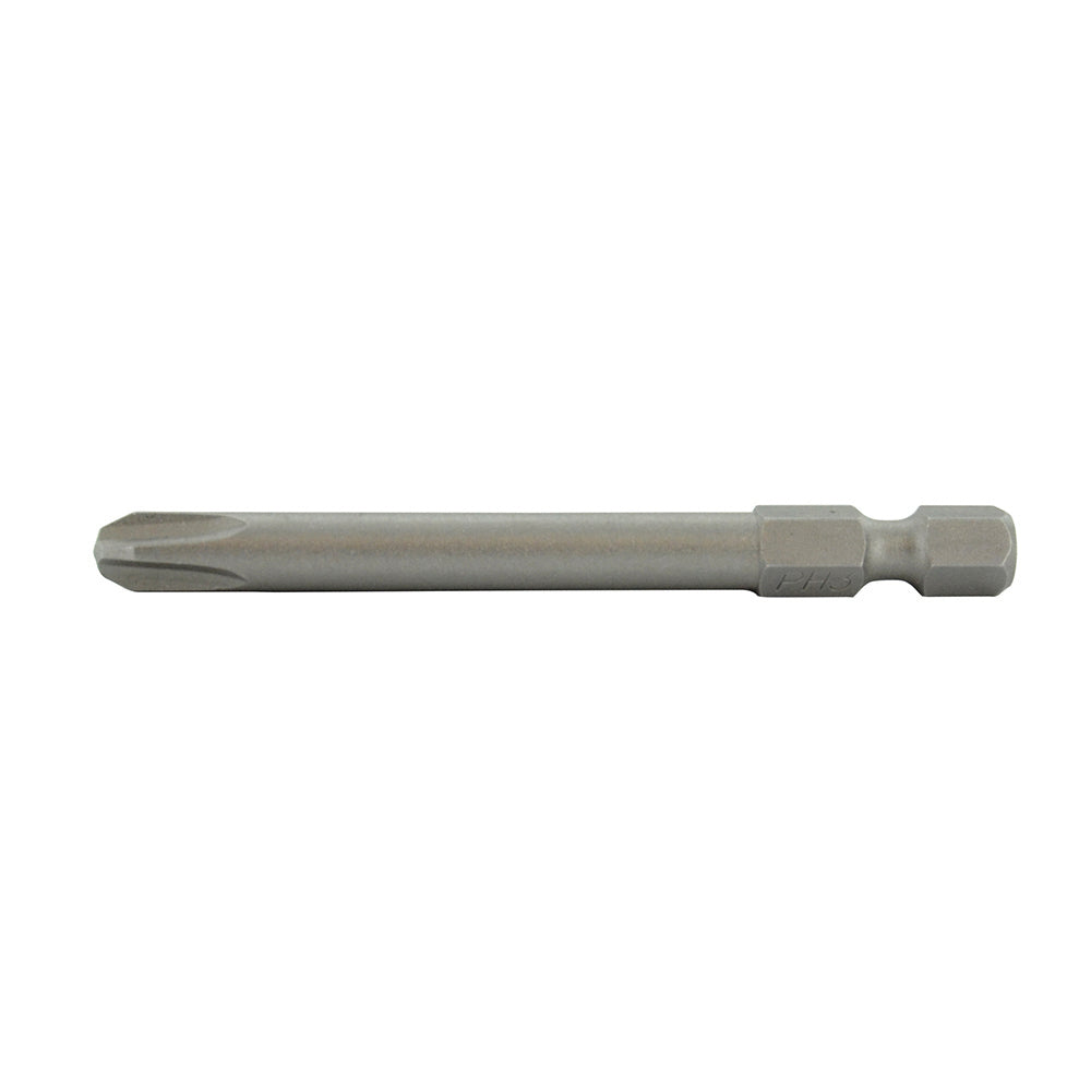 PhillipsÂ® Drive 1/4 Inch Hex Shank #3 Tip 2-3/4 Inch Length Steel Power Bit