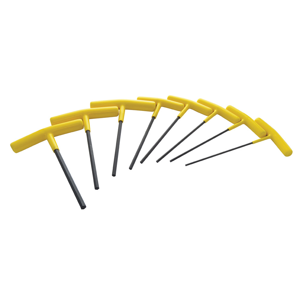 8 Piece 6" T-Handle Hex Key Set 3/32" To 1/4"