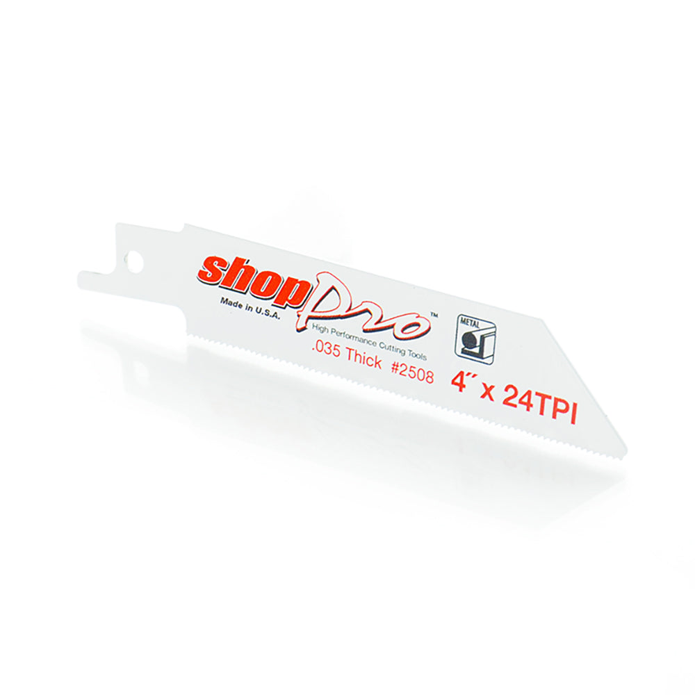 ShopPro 4 x 3/4 x .035 Cobalt Metal Cutting Reciprocating Saw Blade - 24 Tpi