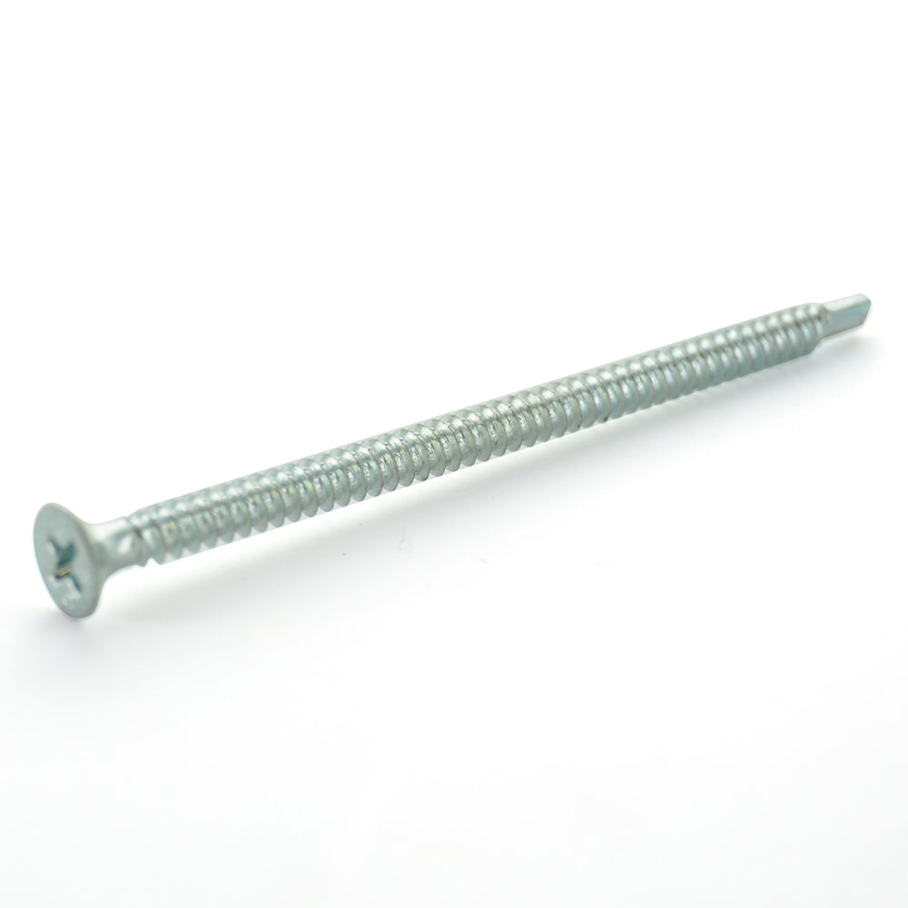 #8 x 2-5/8 Inch #2 Point #2 Phillips Drive Bugle Head Zinc Plated Steel Drywall Self-Drilling Tek Screw