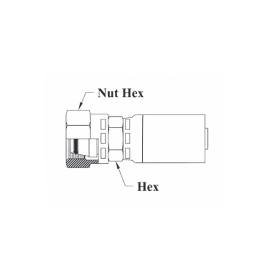 Female Swivel DIN24 Heavy  1 inch x M30