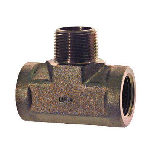1 Inch 1800 psi Zinc Plated Yellow Dichromate Carbon Steel Pipe Male Branch Tee