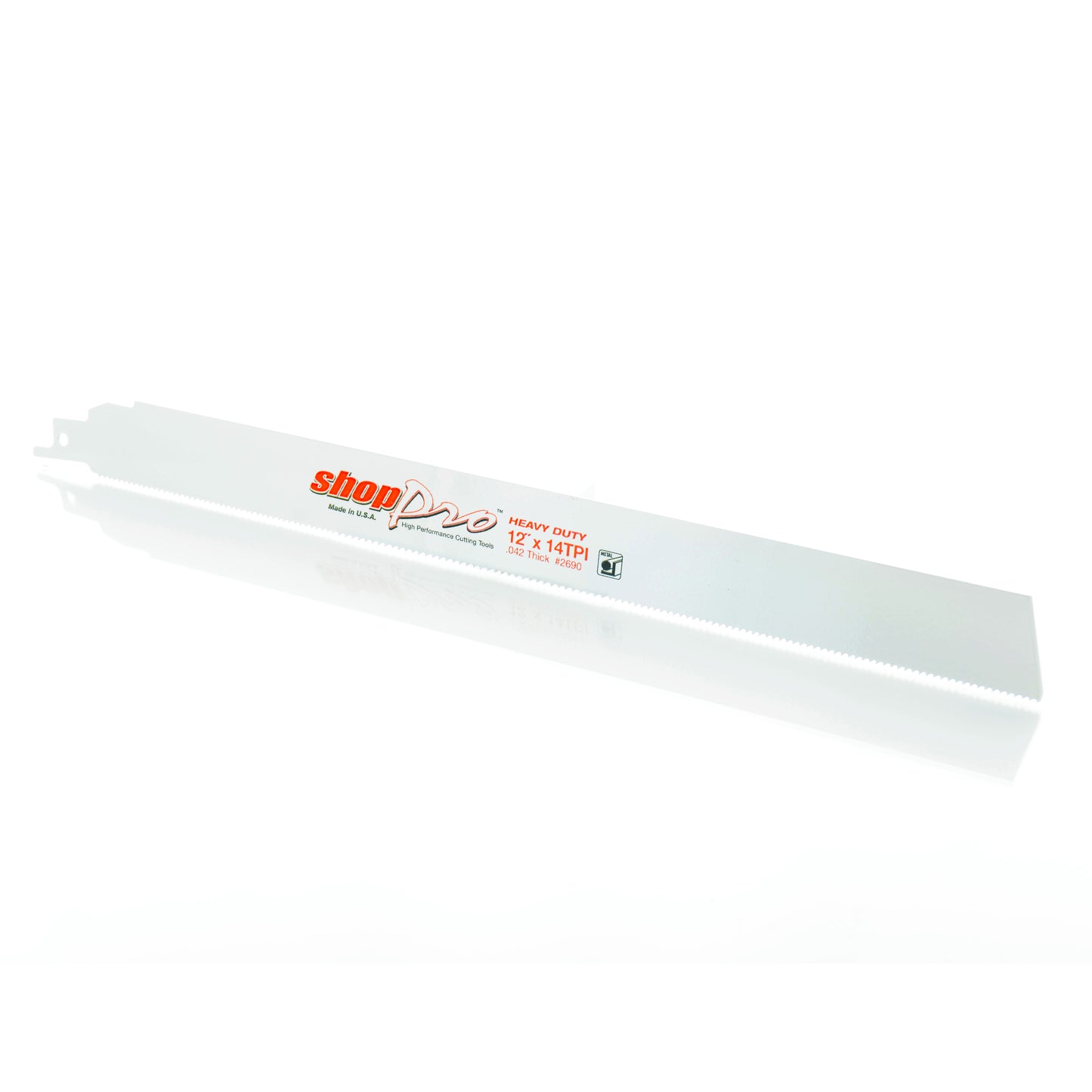 ShopPro 12 x 1 x .042 Power Edge Heavy-Duty Reciprocation Saw Blade - 14 Tpi
