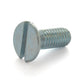 #10-32 x 1/2 Inch Fine Zinc Plated Steel Slotted Drive Flat Countersunk Head Machine Screw