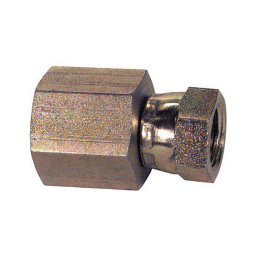 1 Inch 2000 psi Zinc Plated Yellow Dichromate Carbon Steel Female Pipe Swivel To Female Pipe Swivel Adapter