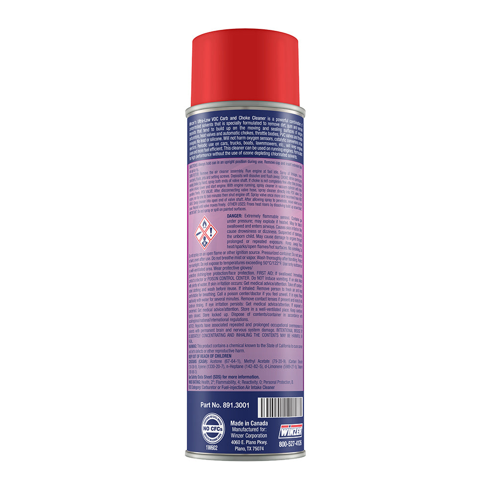 Winzer Ultra-Low VOC Carb and Choke Cleaner - 15.5 oz