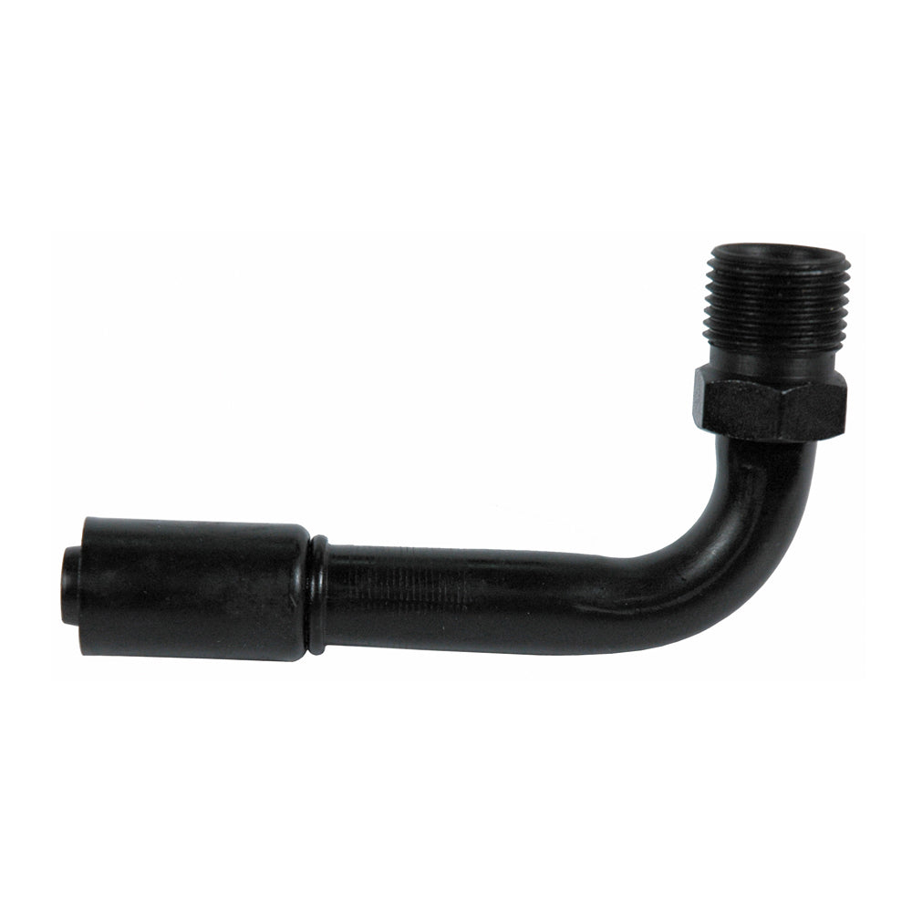 1/2 Inch x 13/32 Inch Carbon Steel 757E Series Coll-O-Crimp Bumped Tube O-Ring Male Rigid 90 Degree Tube Elbow