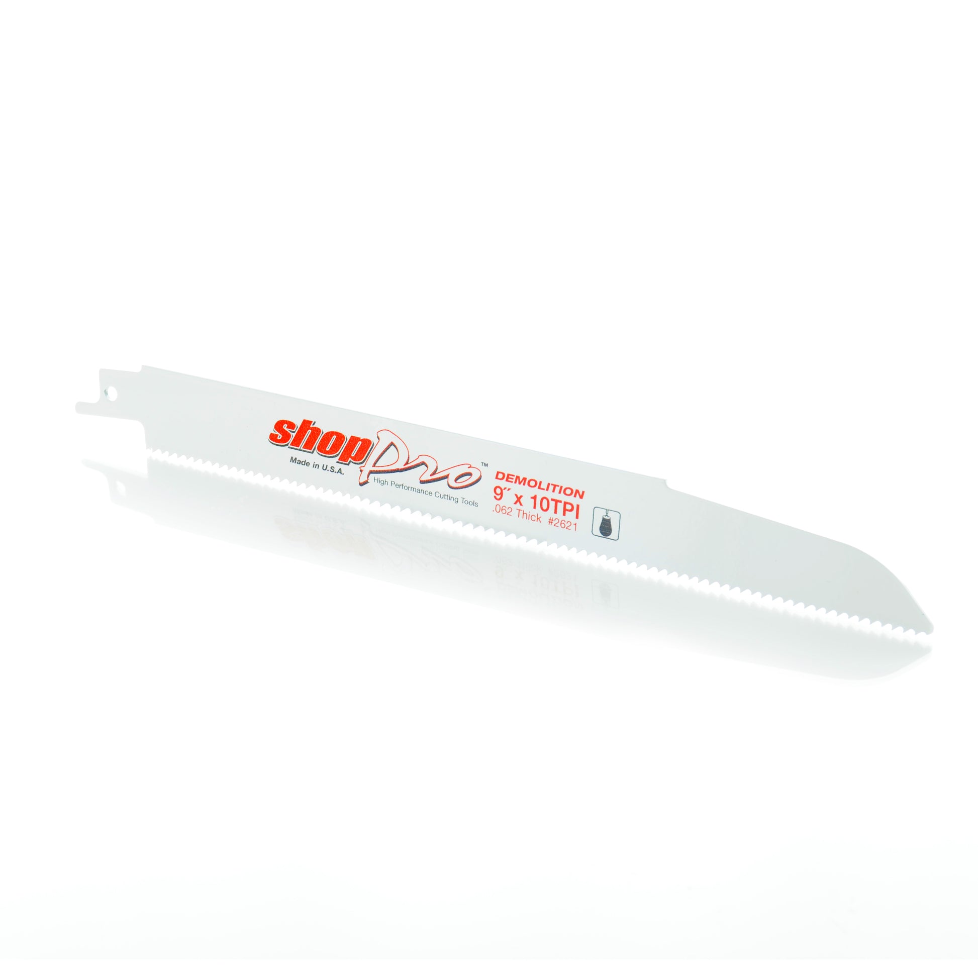 ShopPro 9 x 7/8 x .062 Demolition Reciprocating Saw Blade - 10 Tpi