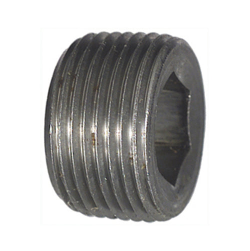 3/4" MNPT Black Steel Hex Socket Plug