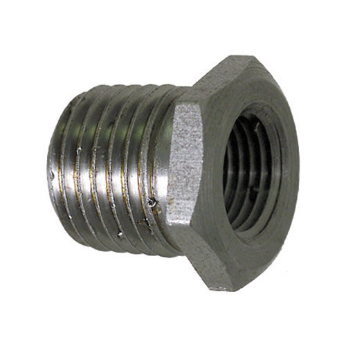 3/4 Inch x 1/2 Inch Sch 40 Threaded Galvanized Malleable Iron Hex Bushing