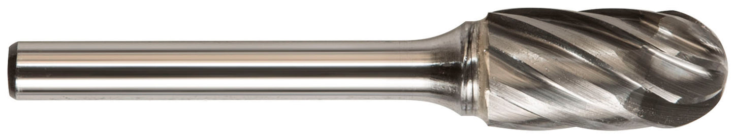 3/8 Inch Cylindrical Ball Nose 1/4 Inch Shank Sc-3A Carbide Bur