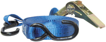 1 Inch X 20 Foot Ratchet Strap With Vinyl Coated "S" Hook