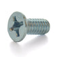 #8-32 x 2 Inch Coarse Zinc Plated Steel #2 Phillips Drive Flat Countersunk Head Machine Screw