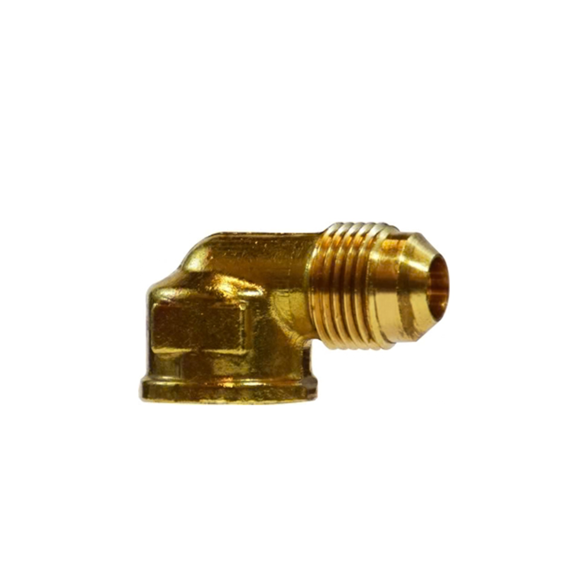 1/2 Inch X 1/2 Inch Brass SAE 45 Degree Flare Tube Female Elbow