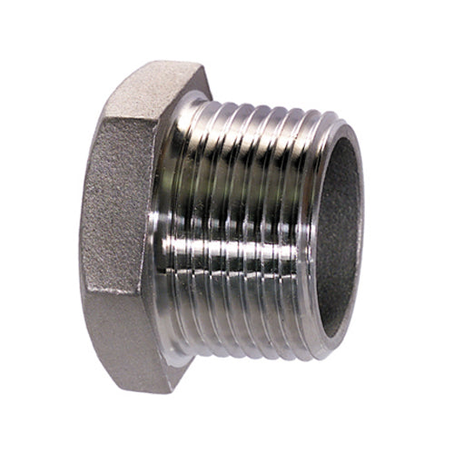 3/4" Schelule 40 Male NPT 304 Stainless Steel Hex Head Pipe Plug