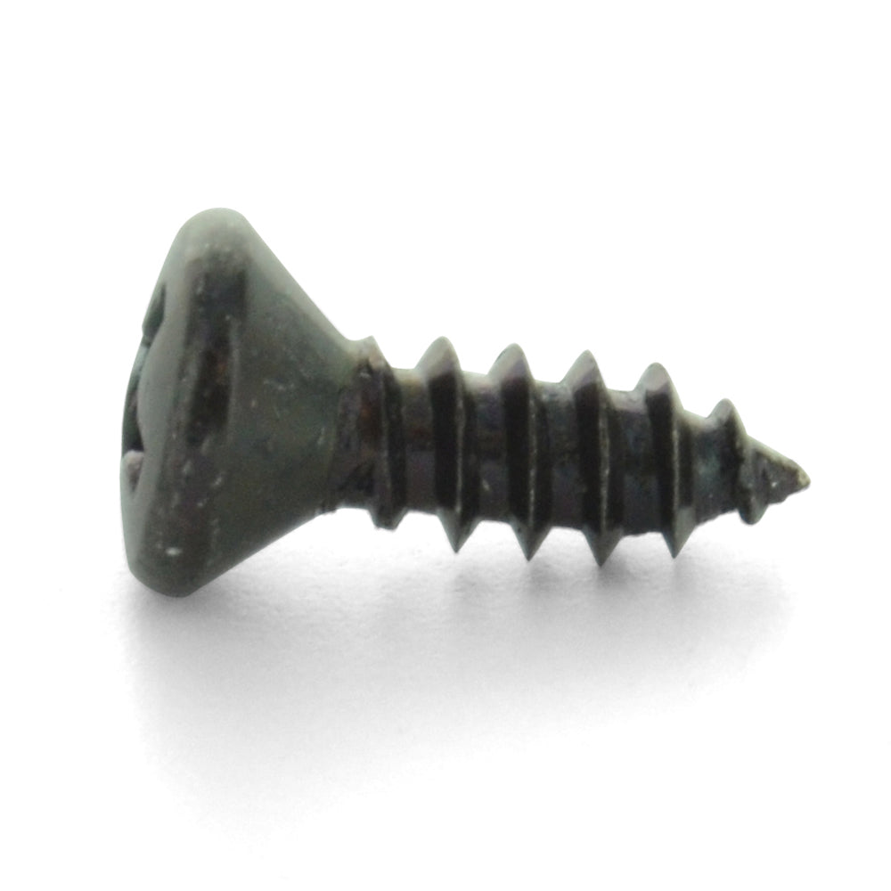 #8 x 1/2 Inch Sheet Metal Screw Oval Head Phillips Steel Black Oxide Type Ab Threads