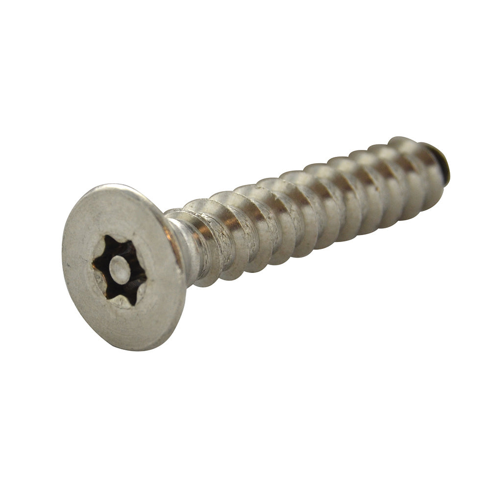 #10 x 1-1/4 Inch Stainless Steel Torx Pin Flat Head Tamper Resistant Sheet Metal Screw