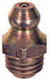 M8 x 1 Zinc Yellow Steel Straight Euro Hydraulic Grease Fitting
