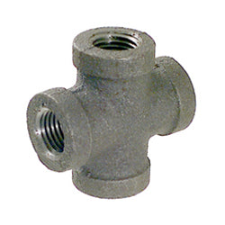 1/2 Inch Sch 40 Fnpt Galvanized Malleable Iron Cross