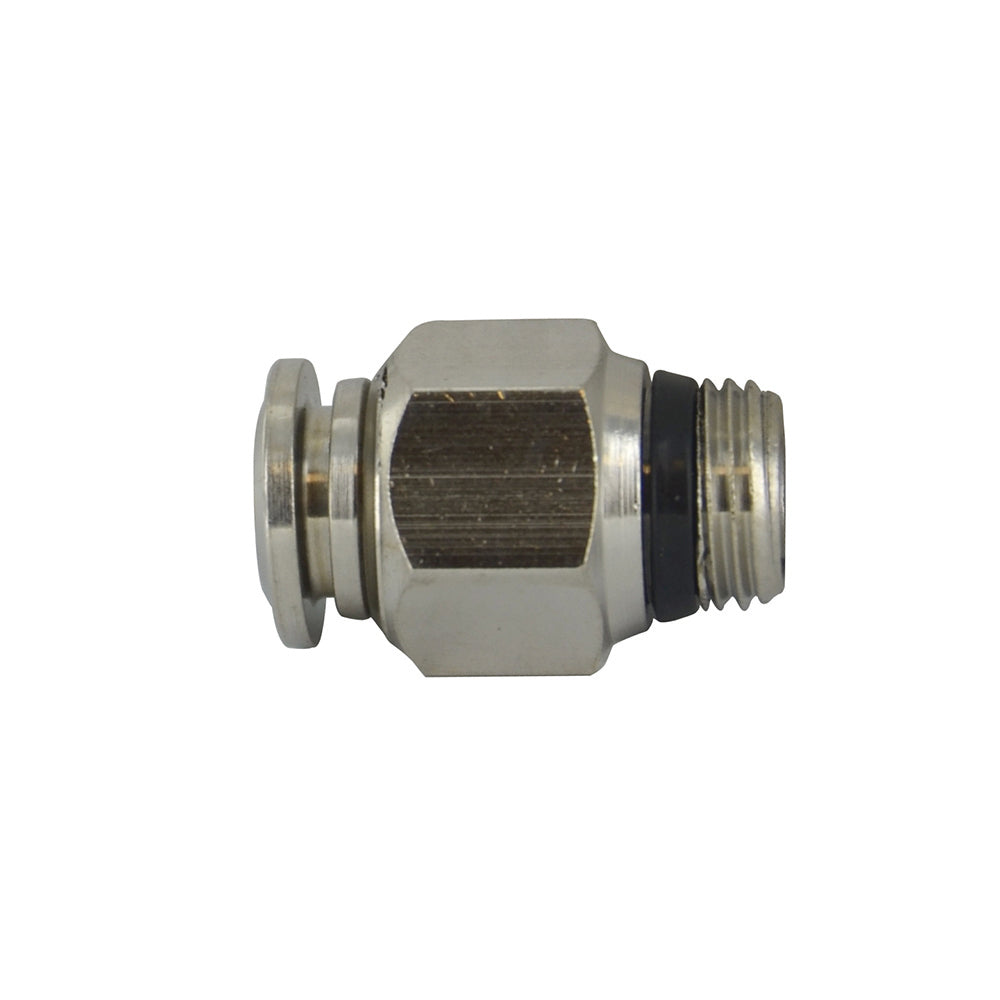 M12 Tube x 1/4 Inch Pipe Straight Male Adaptor Short - Universal Thread