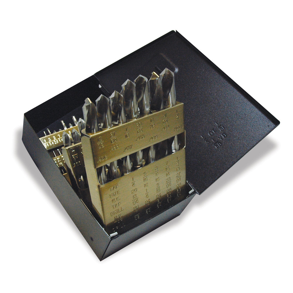 29 Piece Heavy-Duty Solid Carbide Jobber Length Drill Set With Metal Index