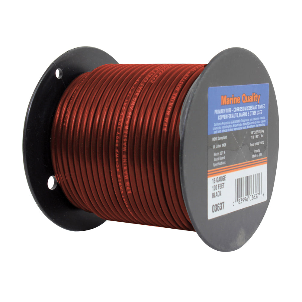 12 Ga Boat Cable Red 100' Roll