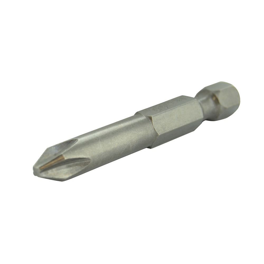 PhillipsÂ® Drive 1/4 Inch Shank #2 Tip 2 Inch Length Gunmetal Gray Steel Power Bit