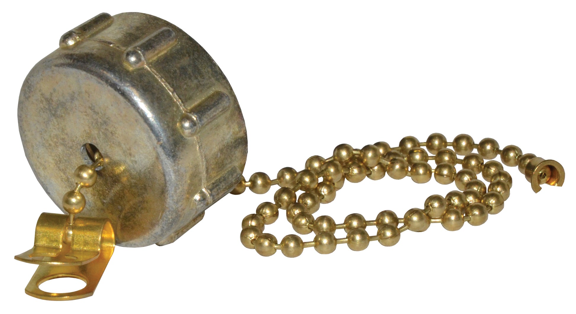 3/4 Garden Hose Cap  Brass With 12 Inch Chain