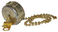 3/4 Garden Hose Cap  Brass With 12 Inch Chain