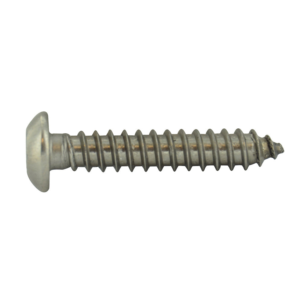 #8 x 1 Inch Stainless Steel Hex Pin Button Head Tamper Resistant Sheet Metal Screw