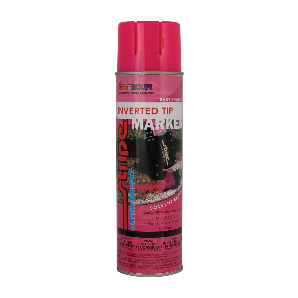 Hot Pink Fluorescent Marking Paint - Inverted Tip