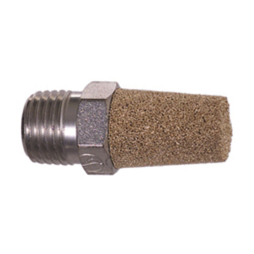 3/8 Inch Mnpt 40 Micron 300 psi Bronze/Steel Pneumatic Exhaust Muffler