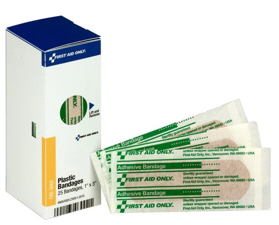 Plastic Bandages 1"X3" - 25 Per Box