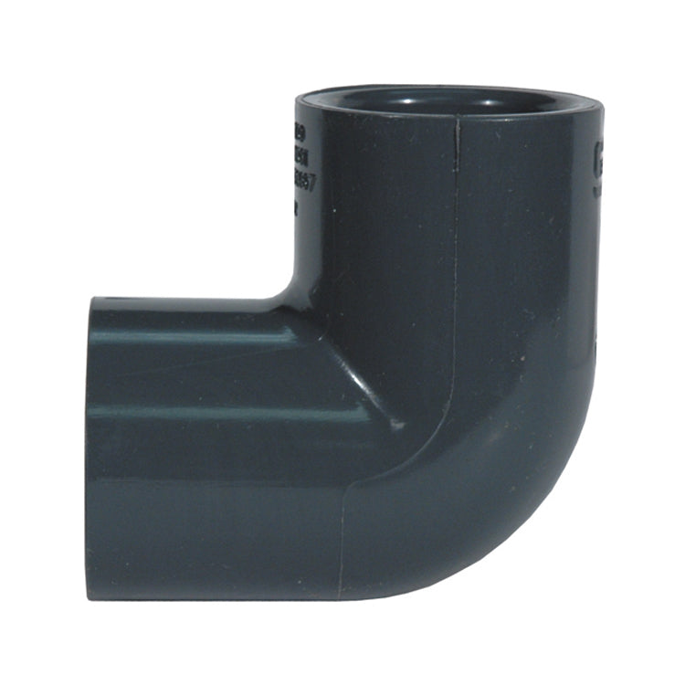 1/2 Inch Socket Sch 80 Dark Gray Pvc 90 Degree Elbow