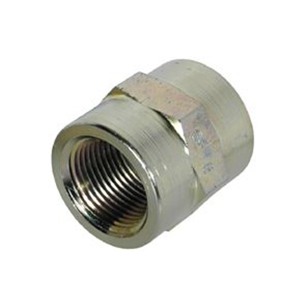 1/2 Inch 5000 psi Zinc Plated With Clear Trivalent Chromatic Carbon Steel Pipe Coupling