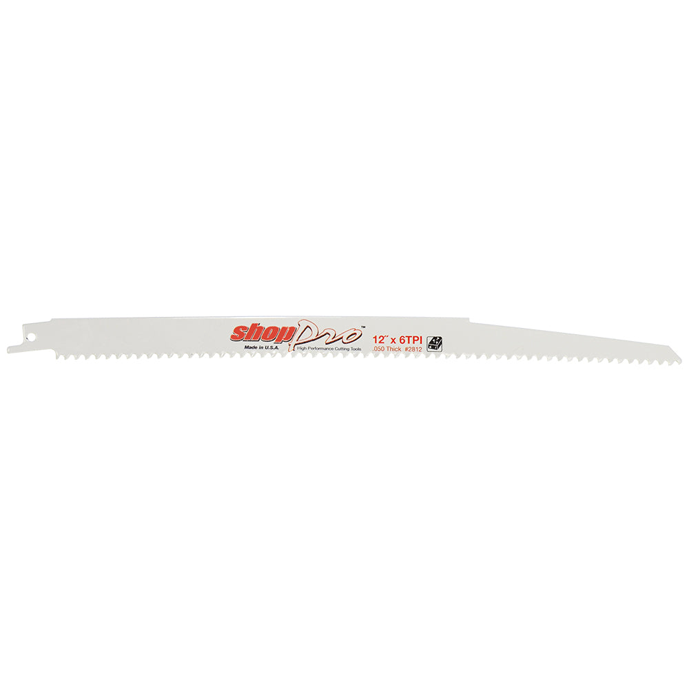 ShopPro 12 x 3/4 x .050 Cobalt Wood Reciprocating Saw Blade - 6 Tpi