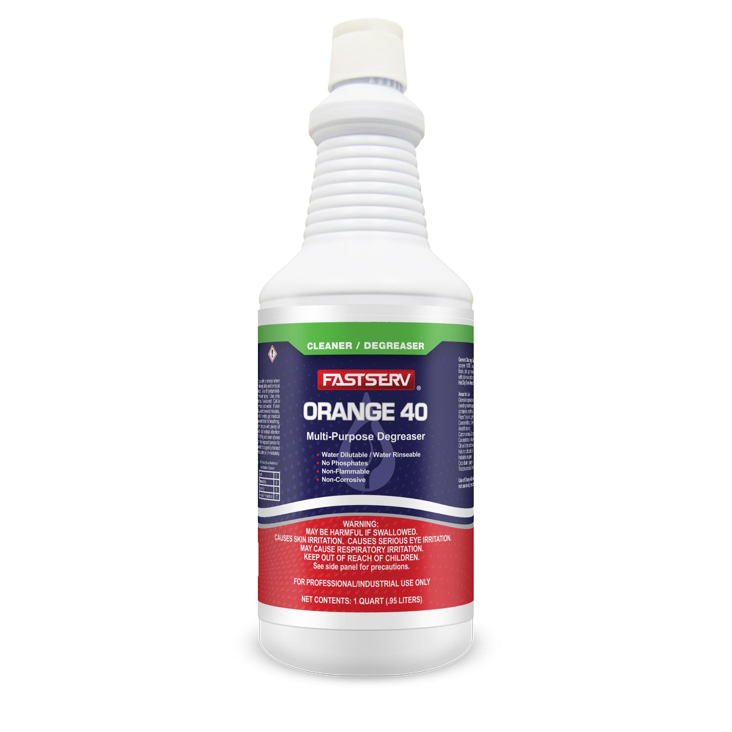 FastServ Orange 40 Multi-Purpose Degreaser - 1 Quart Bottle