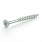 #8 x 2 Inch Zinc Plated Steel Type 17 Point Square/Phillips Flat Head With Nibs Wood Screw