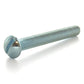 #10-32 x 1 Inch Fine Zinc Plated Steel Slotted Drive Round Head Machine Screw