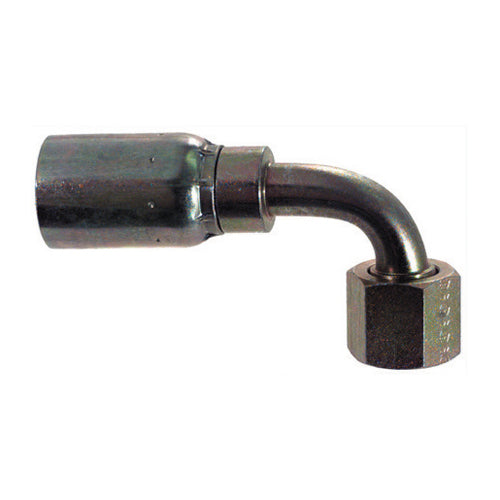 Female Flat Face O-Ring (FFOR) Swivel 90 Elbow Short 3/4 Inch Hose X 5/8 inch Tube