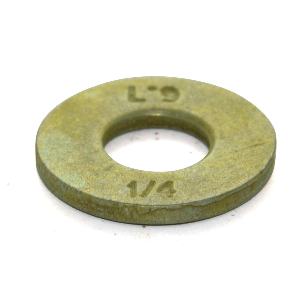 1/4 Inch Yellow Zinc Grade L9 Sae Tension Flat Washer