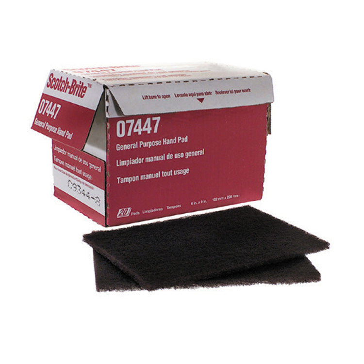 Box/20 - 3M 6 x 9 General Purpose Scuff Pad Maroon Aluminum Oxide