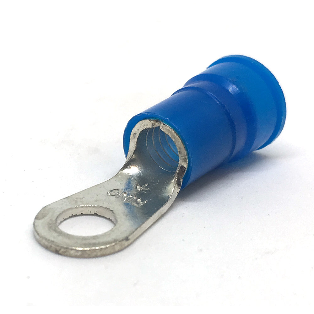 6 Gauge Nylon Insulated Ring Terminal Blue 5/16 Inch Stud