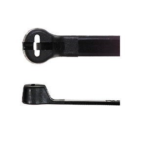 7 Inch 18 Lb Thomas and Betts Ty-Rap Nylon 6/6 Weather Resistant Cable Tie Black