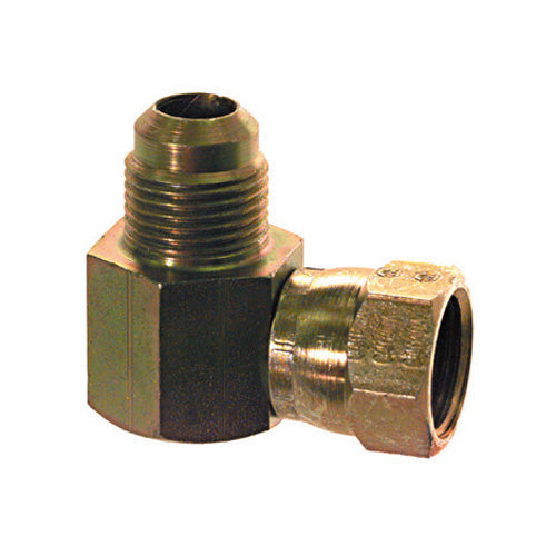 1/2 Inch 10000 psi Trivalent Zinc Plated Carbon Steel 90 Degree Elbow 45 Degree Female Swivel To Sae 45 Degree Swivel Adapter
