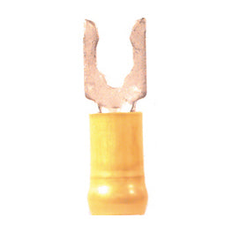12-10 Gauge Fork Spade #10 Stud Nylon Insulated Yellow