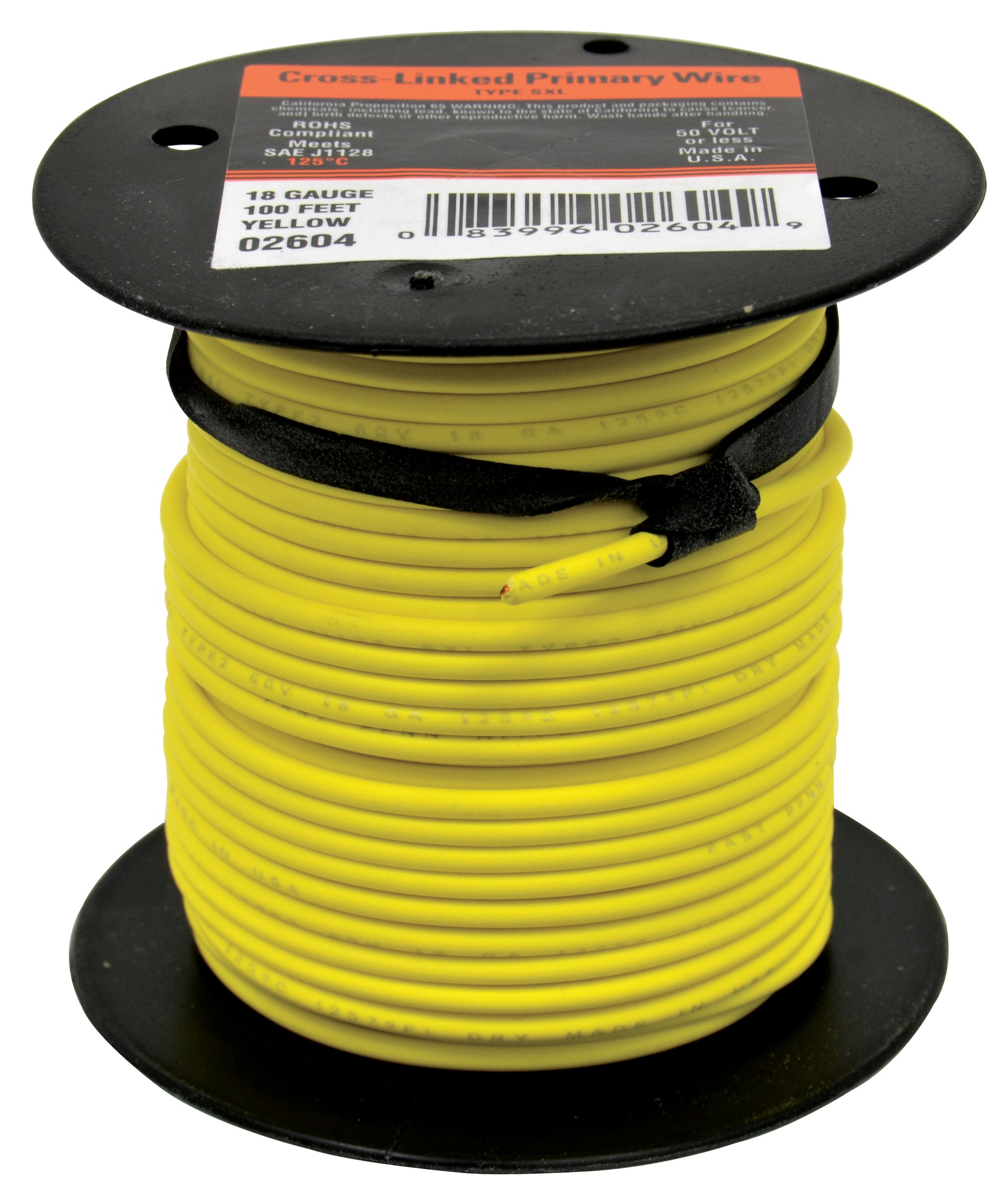 Cr Link Pri Wire Yel 18G 100'