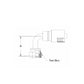 1/4 inch Hose x  M14X1.5 Din Light Female Swivel 90