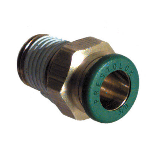 1/4 Inch x 10/32 Inch Nickel Plated Brass Push-In Tube Male Connector